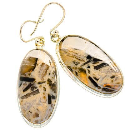 Tiger Dendrite Agate Earrings handcrafted by Ana Silver Co - EARR427907 - Photo 2