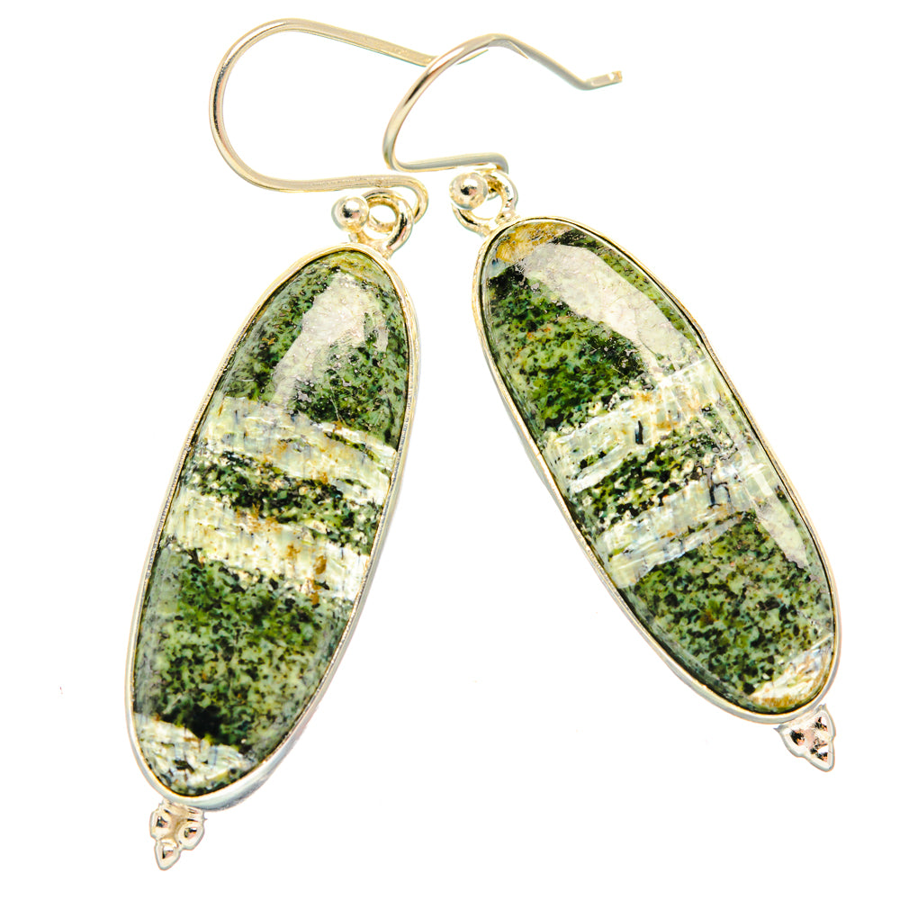 Green Swiss Opal Earrings handcrafted by Ana Silver Co - EARR427908 - Photo 2