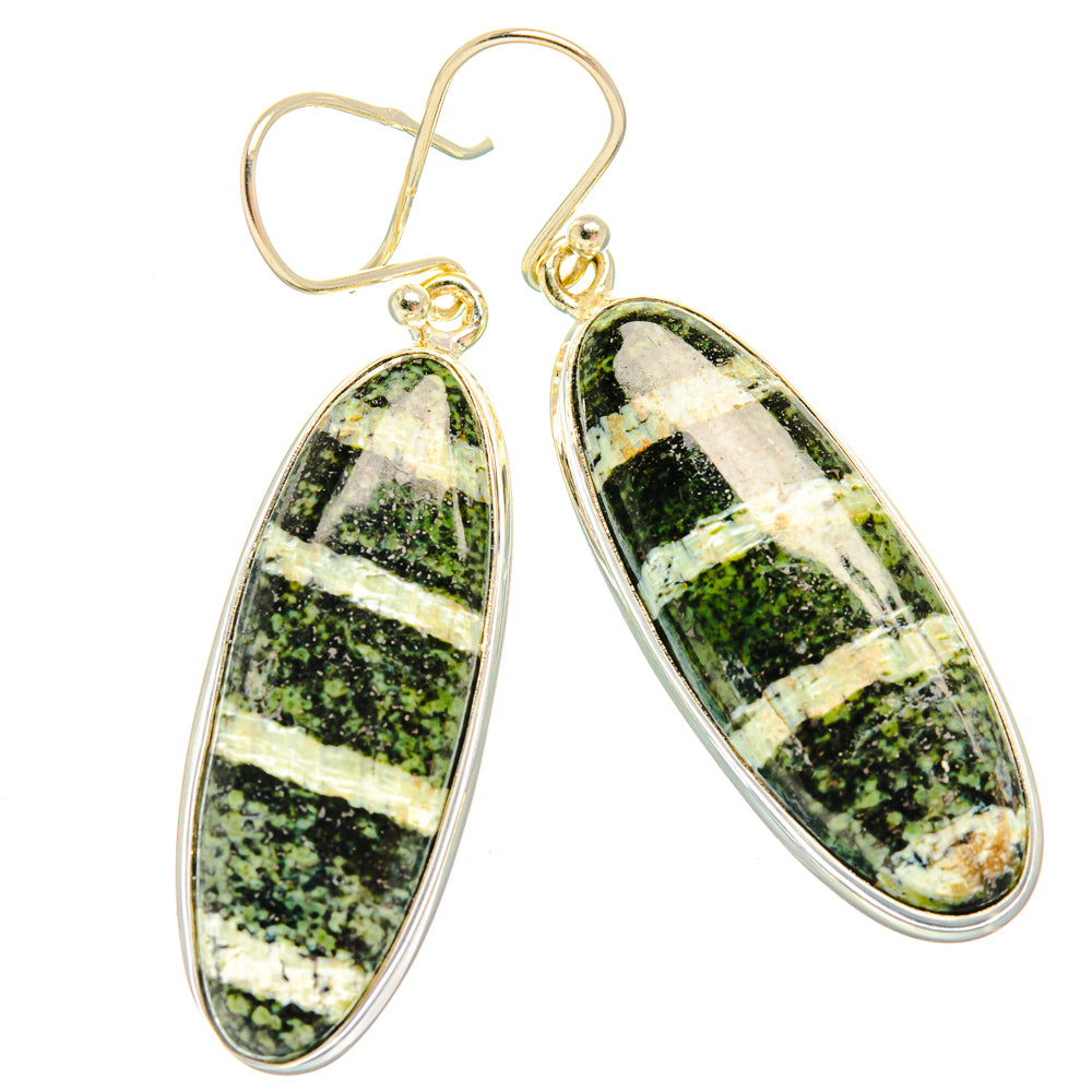 Green Swiss Opal Earrings handcrafted by Ana Silver Co - EARR427920 - Photo 2