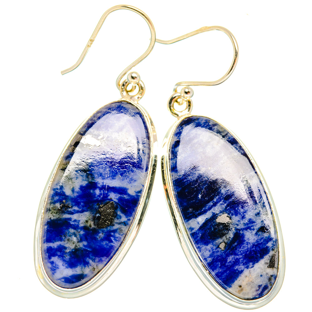 Sodalite Earrings handcrafted by Ana Silver Co - EARR427931 - Photo 2