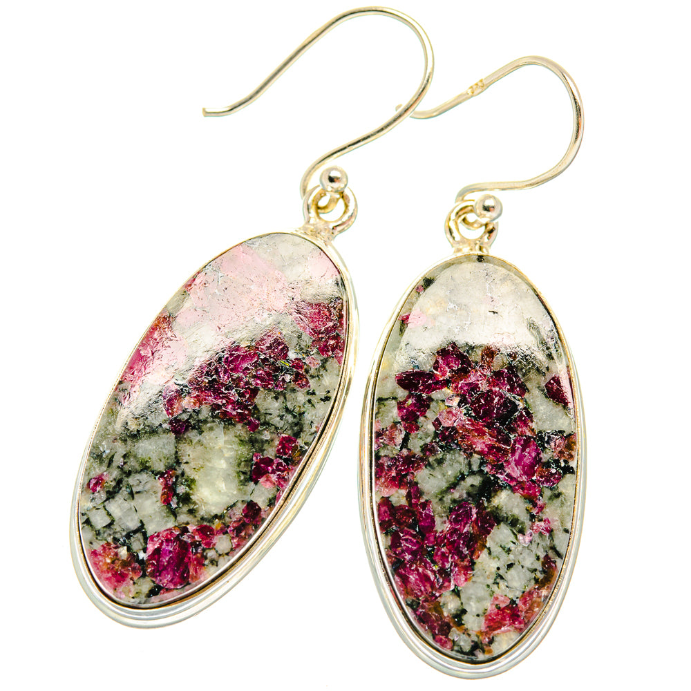 Russian Eudialyte Earrings handcrafted by Ana Silver Co - EARR427934 - Photo 2