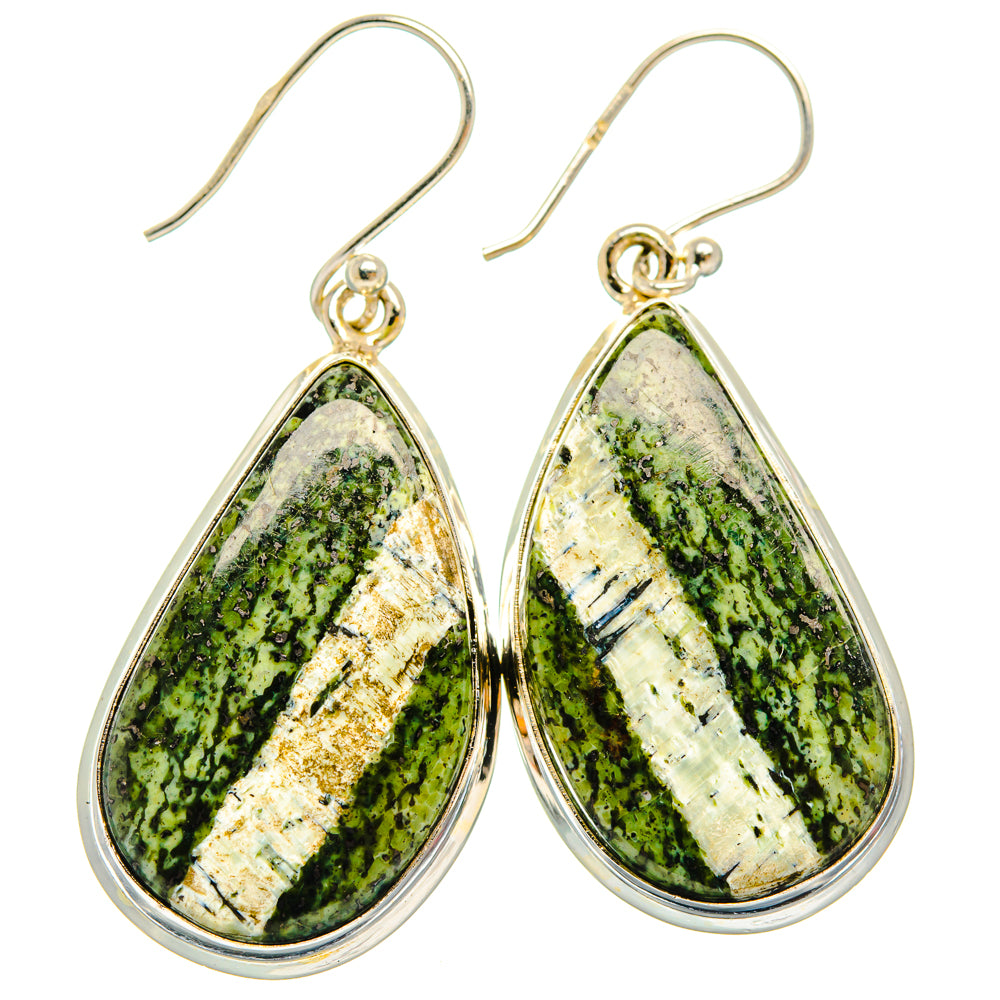 Green Swiss Opal Earrings handcrafted by Ana Silver Co - EARR427946 - Photo 2