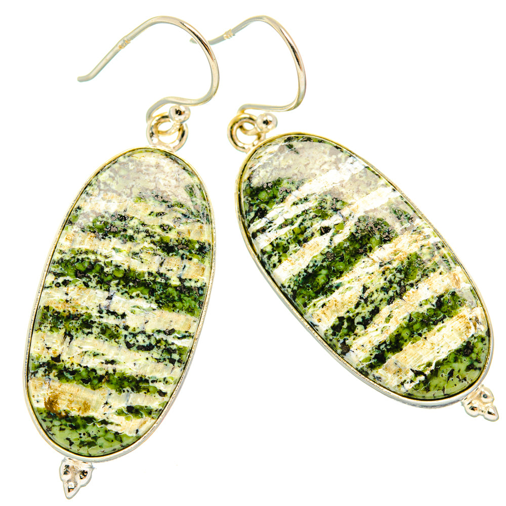 Green Swiss Opal Earrings handcrafted by Ana Silver Co - EARR427948 - Photo 2