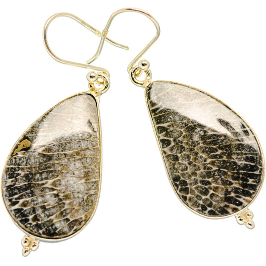 Stingray Coral Earrings handcrafted by Ana Silver Co - EARR427953 - Photo 2