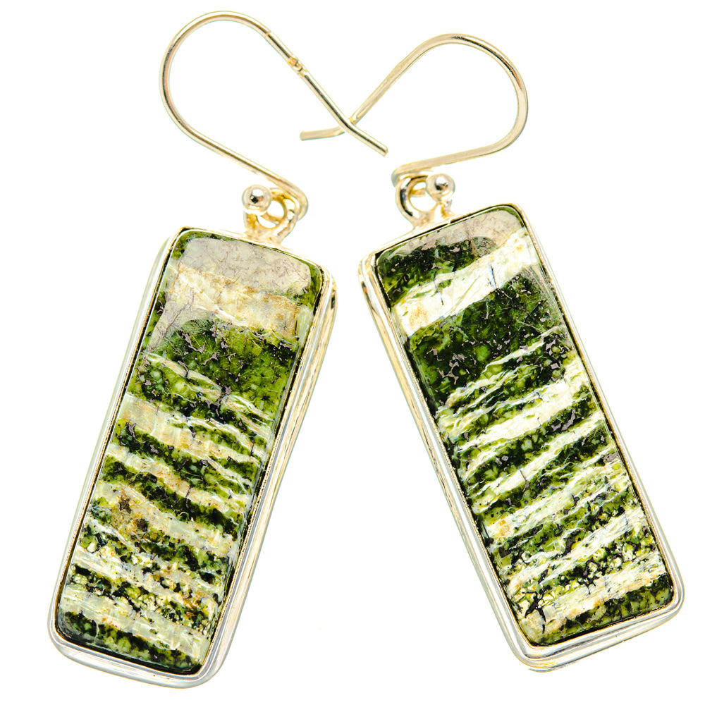 Green Swiss Opal Earrings handcrafted by Ana Silver Co - EARR427963 - Photo 2