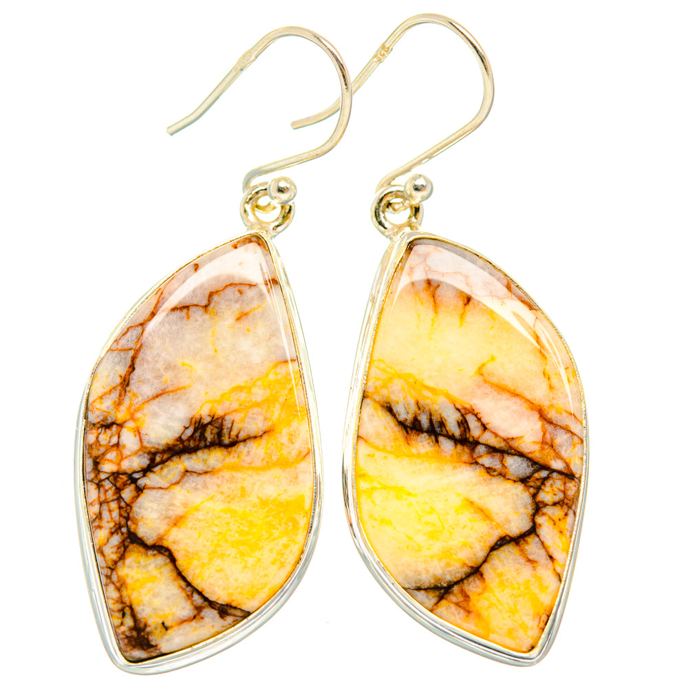 Wild Horse Jasper Earrings handcrafted by Ana Silver Co - EARR427968 - Photo 2