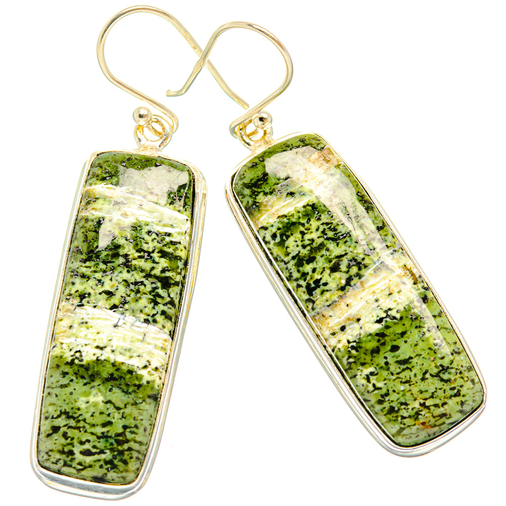 Green Swiss Opal Earrings handcrafted by Ana Silver Co - EARR427969 - Photo 2