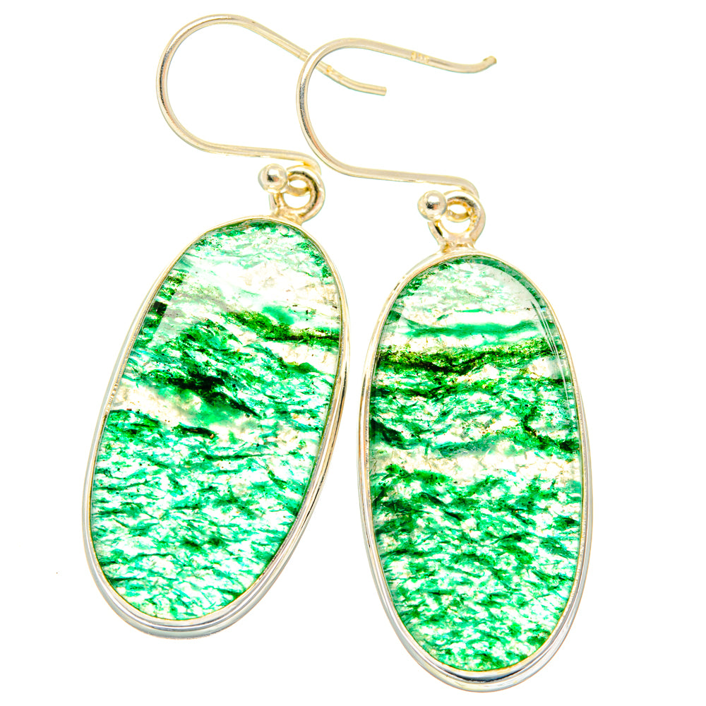 Green Aventurine Earrings handcrafted by Ana Silver Co - EARR427971 - Photo 2