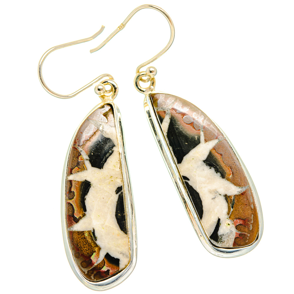 Septarian Geode Earrings handcrafted by Ana Silver Co - EARR427973 - Photo 2
