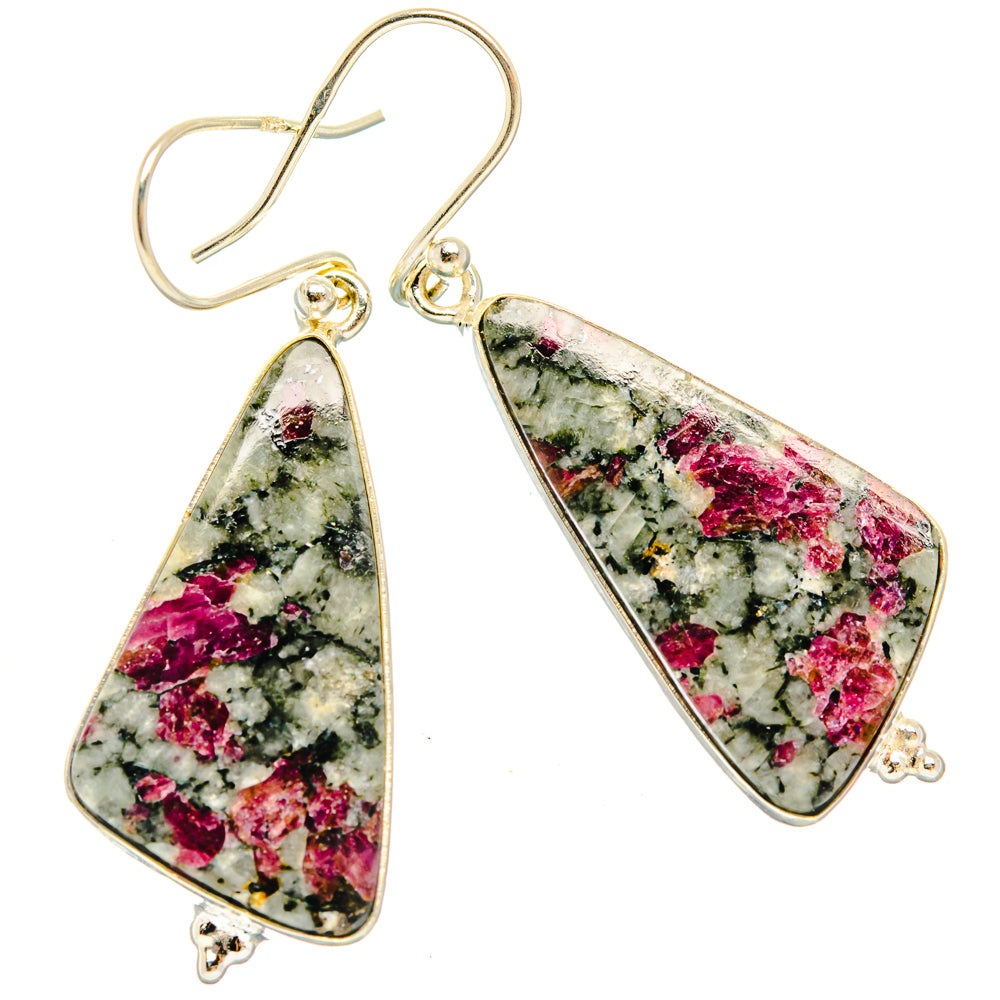 Russian Eudialyte Earrings handcrafted by Ana Silver Co - EARR427979 - Photo 2