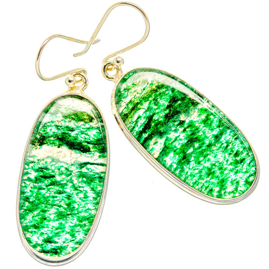 Green Aventurine Earrings handcrafted by Ana Silver Co - EARR427984 - Photo 2
