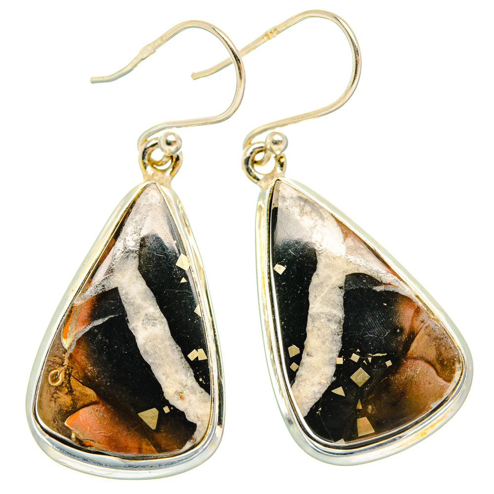 Septarian Geode Earrings handcrafted by Ana Silver Co - EARR427986 - Photo 2