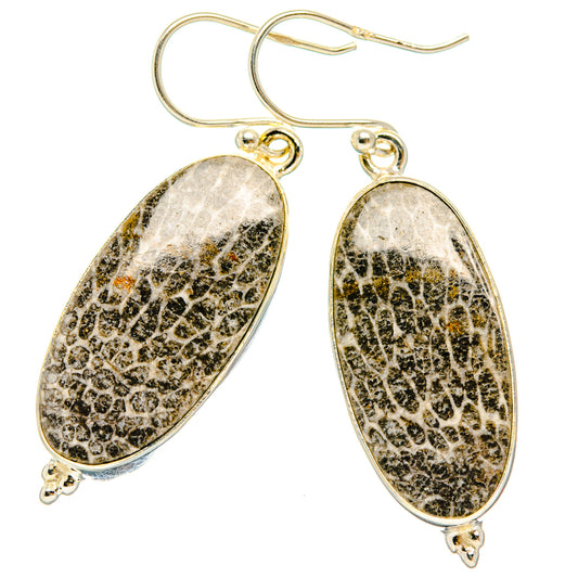 Stingray Coral Earrings handcrafted by Ana Silver Co - EARR427987 - Photo 2