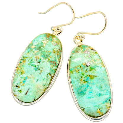 Chrysocolla Earrings handcrafted by Ana Silver Co - EARR427991 - Photo 2