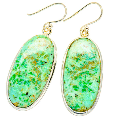Chrysocolla Earrings handcrafted by Ana Silver Co - EARR427992 - Photo 2