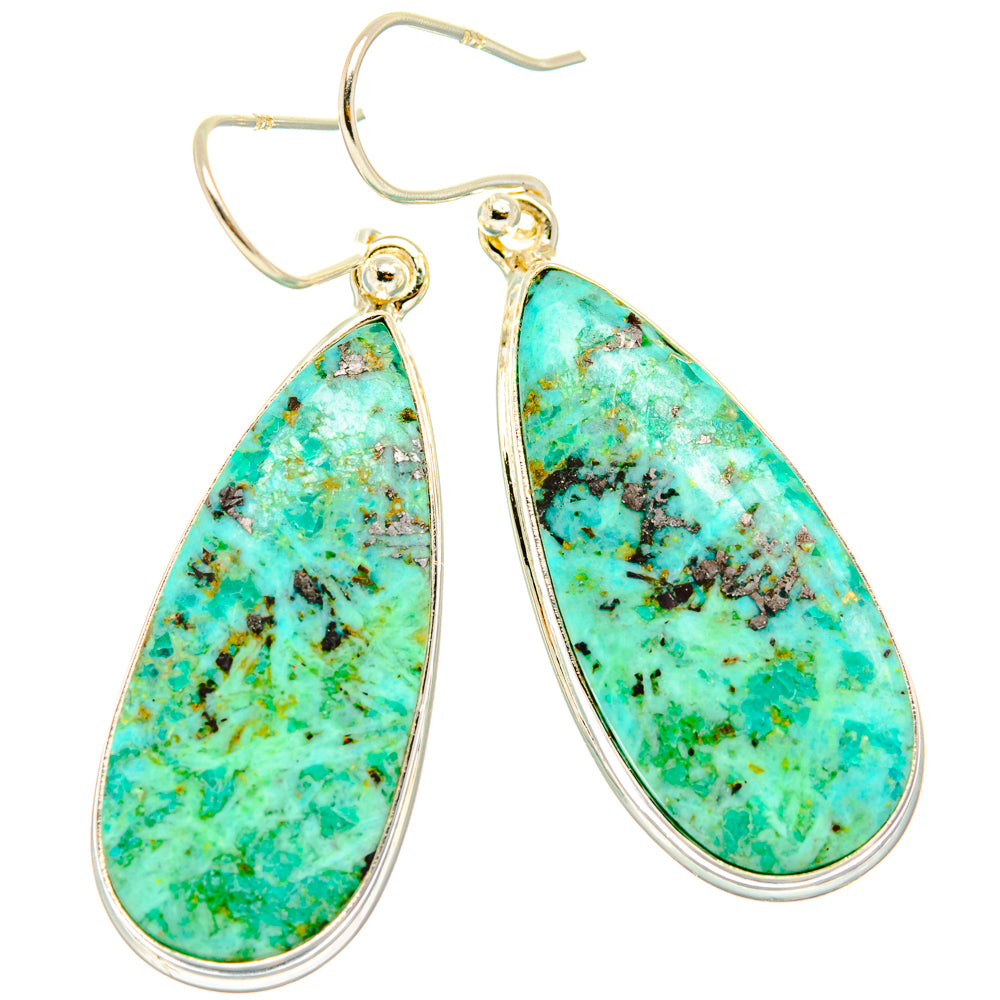Chrysocolla Earrings handcrafted by Ana Silver Co - EARR427997 - Photo 2
