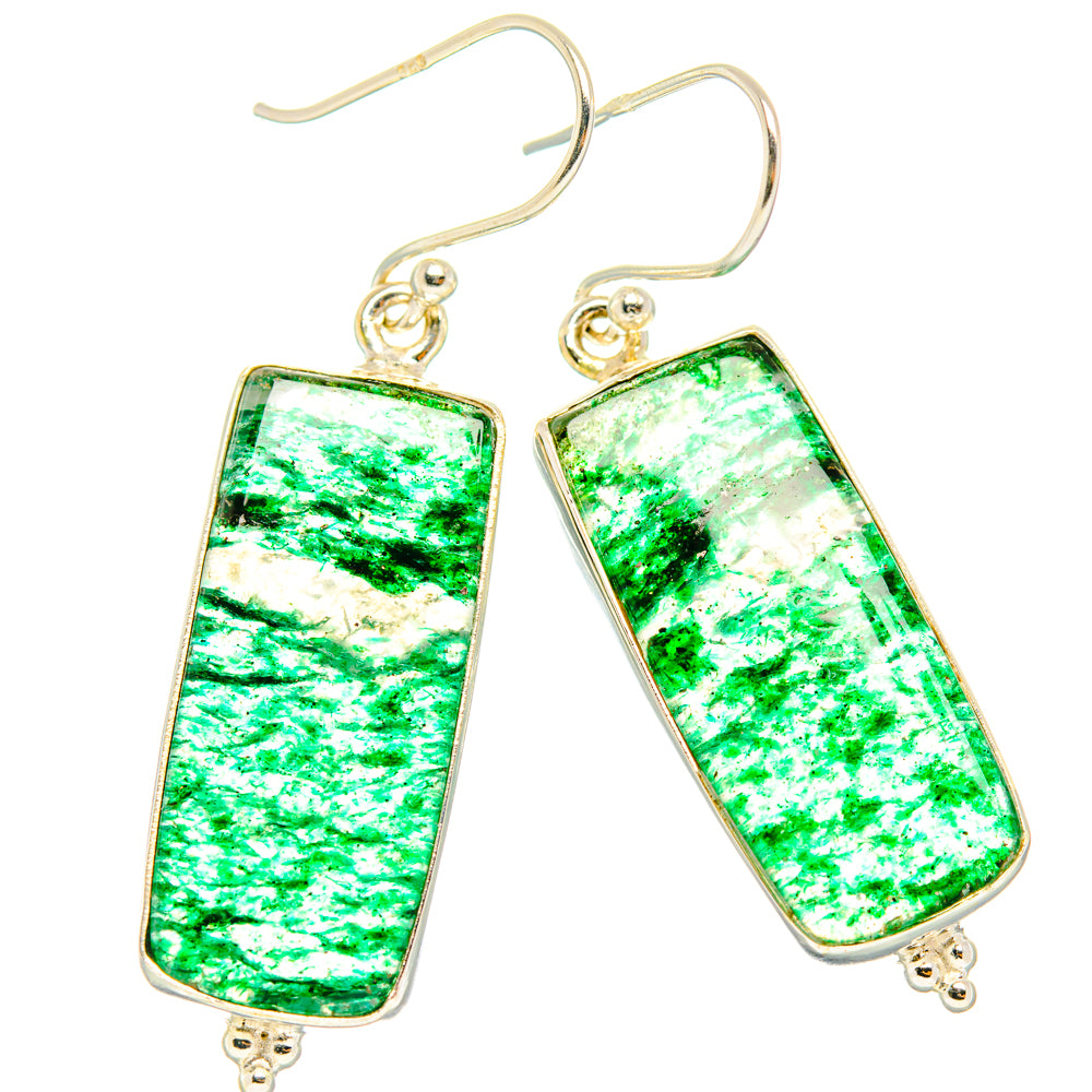 Green Aventurine Earrings handcrafted by Ana Silver Co - EARR428002 - Photo 2