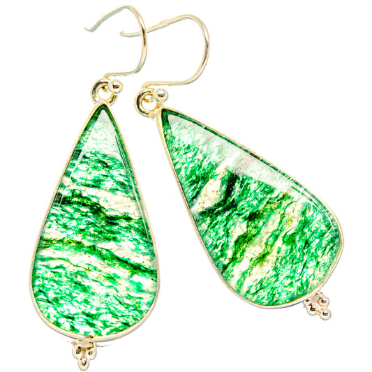 Green Aventurine Earrings handcrafted by Ana Silver Co - EARR428023 - Photo 2