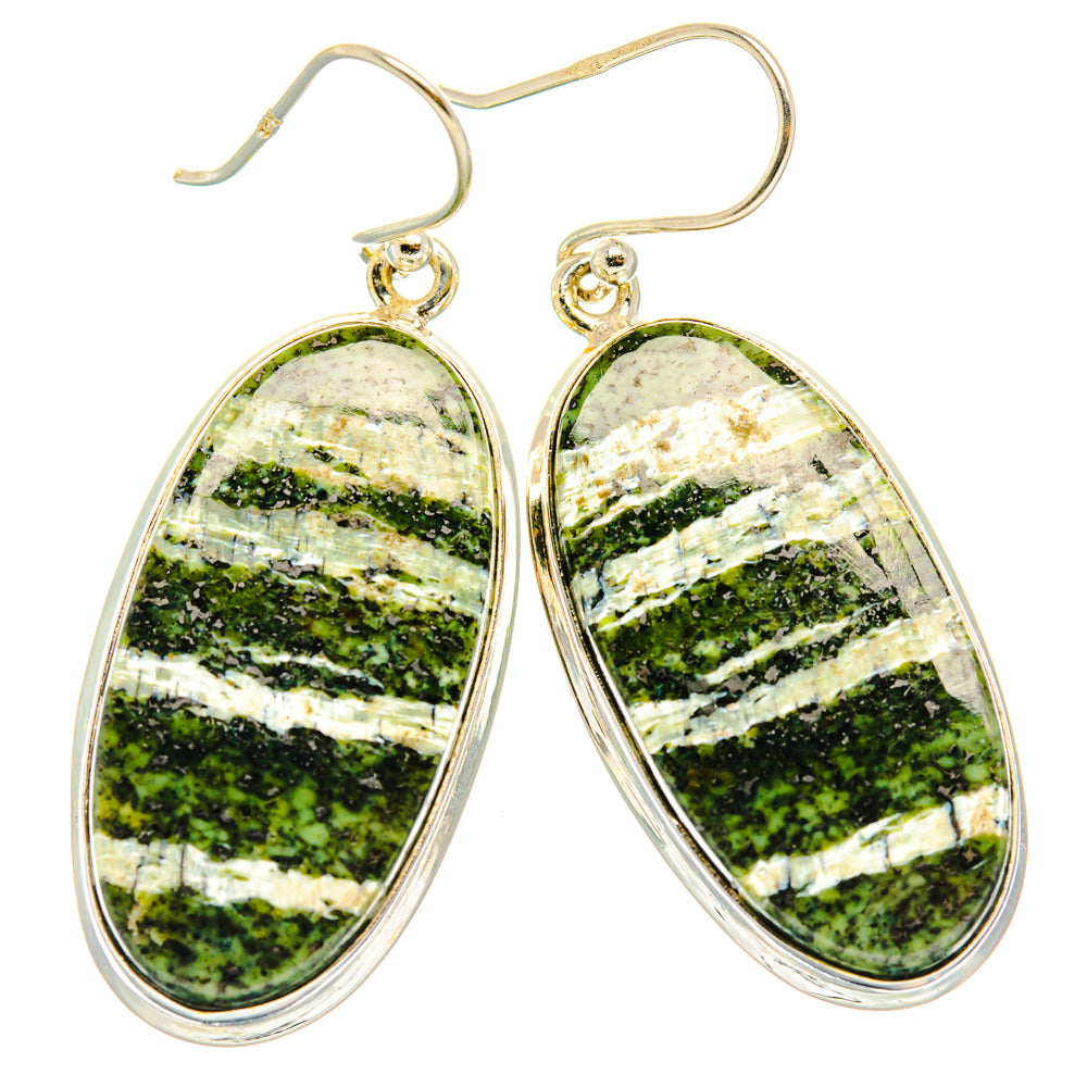 Green Swiss Opal Earrings handcrafted by Ana Silver Co - EARR428024 - Photo 2