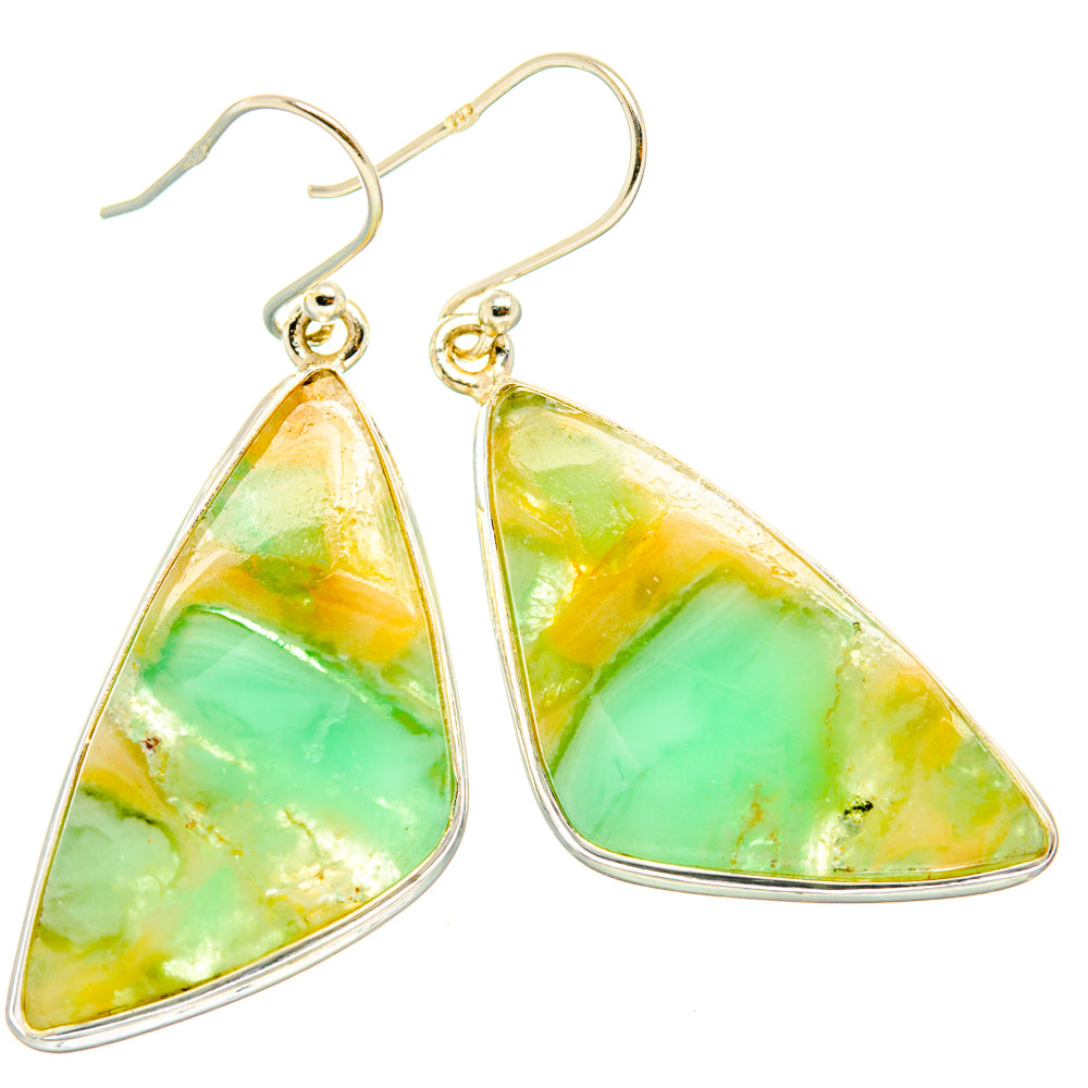 Peruvian Opal Earrings handcrafted by Ana Silver Co - EARR428027 - Photo 2