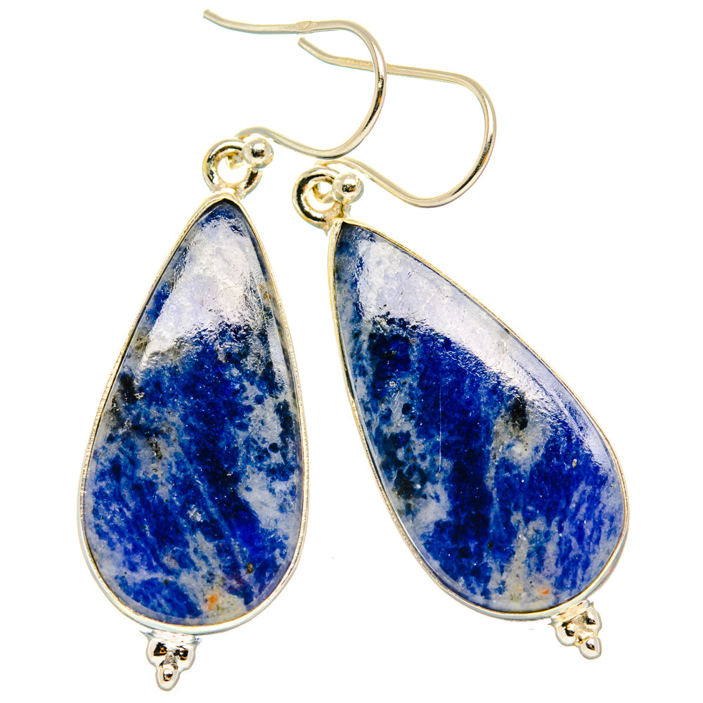 Sodalite Earrings handcrafted by Ana Silver Co - EARR428032 - Photo 2