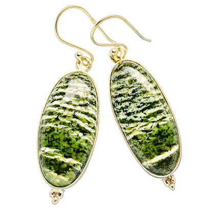 Green Swiss Opal Earrings handcrafted by Ana Silver Co - EARR428040 - Photo 2