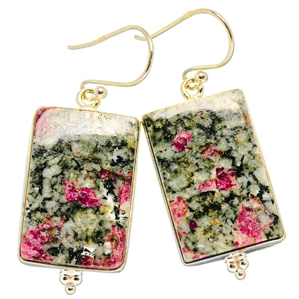 Russian Eudialyte Earrings handcrafted by Ana Silver Co - EARR428044 - Photo 2