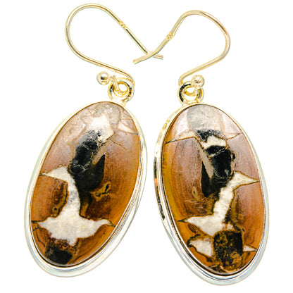 Septarian Geode Earrings handcrafted by Ana Silver Co - EARR428045 - Photo 2