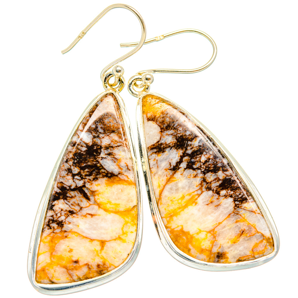 Butterfly Jasper Earrings handcrafted by Ana Silver Co - EARR428049 - Photo 2