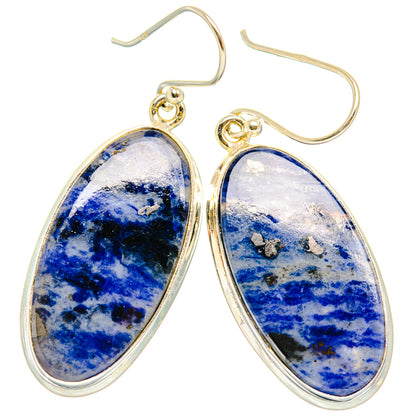 Sodalite Earrings handcrafted by Ana Silver Co - EARR428051 - Photo 2