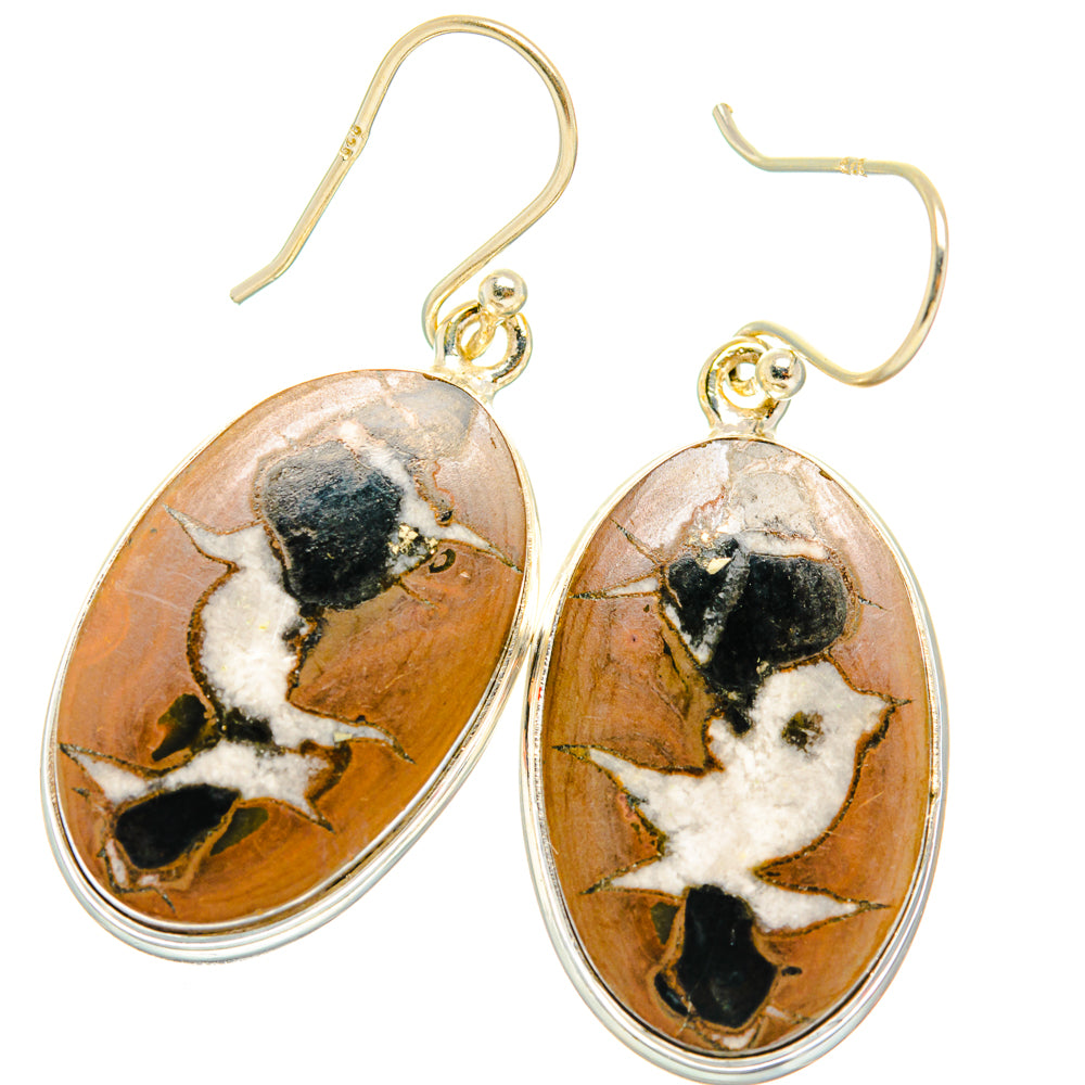 Septarian Geode Earrings handcrafted by Ana Silver Co - EARR428055 - Photo 2