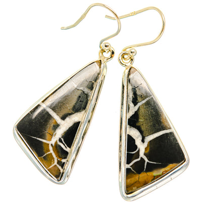 Septarian Geode Earrings handcrafted by Ana Silver Co - EARR428063 - Photo 2