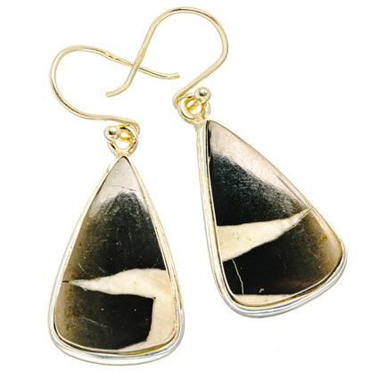 Septarian Geode Earrings handcrafted by Ana Silver Co - EARR428070 - Photo 2