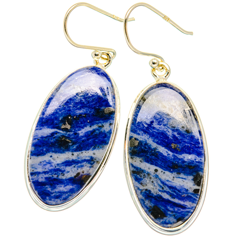 Sodalite Earrings handcrafted by Ana Silver Co - EARR428080 - Photo 2