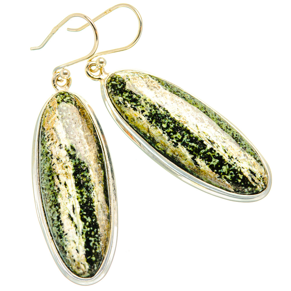Green Swiss Opal Earrings handcrafted by Ana Silver Co - EARR428085 - Photo 2