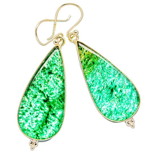 Green Aventurine Earrings handcrafted by Ana Silver Co - EARR428092 - Photo 2