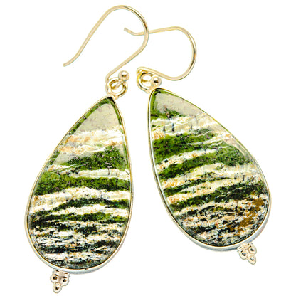 Green Swiss Opal Earrings handcrafted by Ana Silver Co - EARR428093 - Photo 2