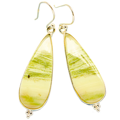 Lemon Jasper Earrings handcrafted by Ana Silver Co - EARR428095 - Photo 2