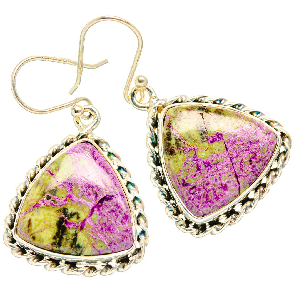 Stichtite Earrings handcrafted by Ana Silver Co - EARR428128 - Photo 2
