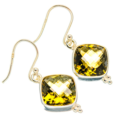 Olive Quartz Earrings handcrafted by Ana Silver Co - EARR428151 - Photo 2
