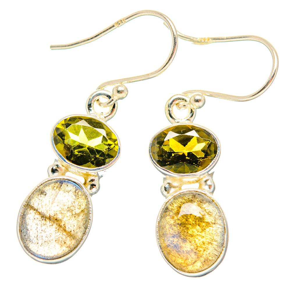 Labradorite, Peridot Earrings handcrafted by Ana Silver Co - EARR428157 - Photo 2