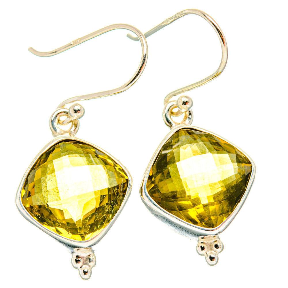 Olive Quartz Earrings handcrafted by Ana Silver Co - EARR428159 - Photo 2