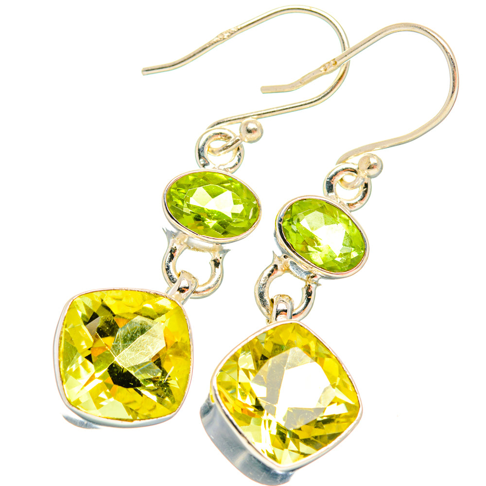 Citrine, Peridot Earrings handcrafted by Ana Silver Co - EARR428160 - Photo 2