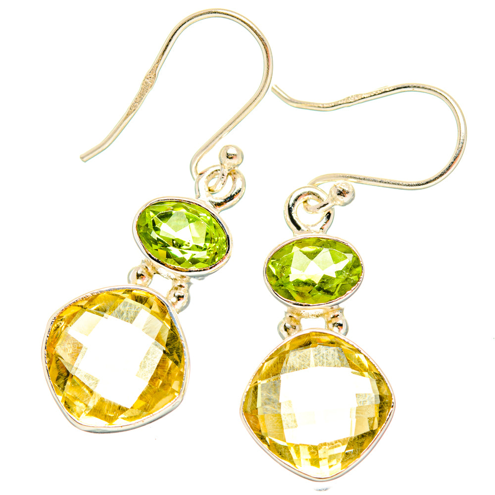 Citrine, Peridot Earrings handcrafted by Ana Silver Co - EARR428162 - Photo 2