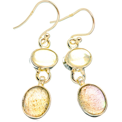 Labradorite, Ethiopian Opal Earrings handcrafted by Ana Silver Co - EARR428165 - Photo 2