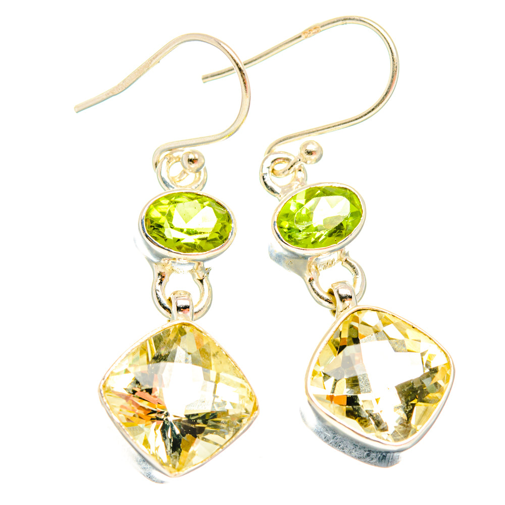 Citrine, Peridot Earrings handcrafted by Ana Silver Co - EARR428167 - Photo 2