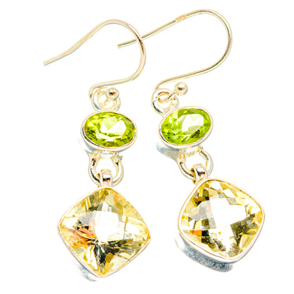 Citrine, Peridot Earrings handcrafted by Ana Silver Co - EARR428167 - Photo 2