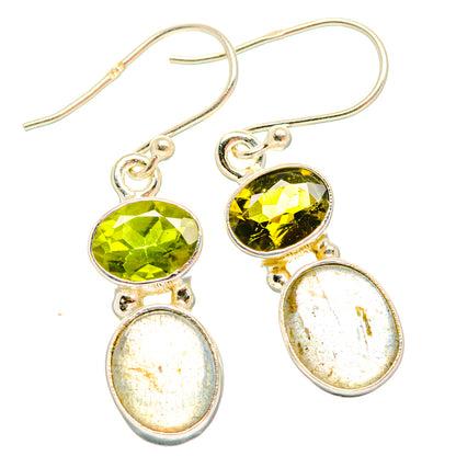 Labradorite, Peridot Earrings handcrafted by Ana Silver Co - EARR428172 - Photo 2