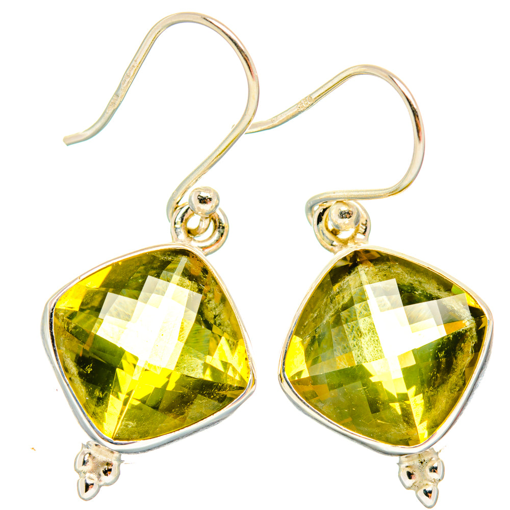 Lemon Quartz Earrings handcrafted by Ana Silver Co - EARR428180 - Photo 2