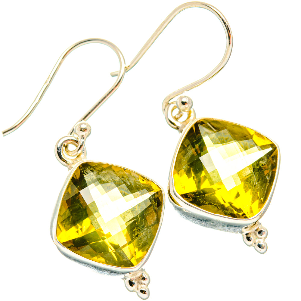 Lemon Quartz Earrings handcrafted by Ana Silver Co - EARR428182 - Photo 2